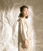 ミディアムコットン天竺　フリルカラープルオーバー