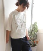 ラフィ天竺 プリントTシャツ(OOH LALA...)