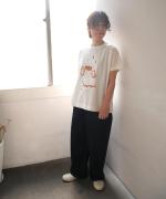 ハイゲージ天竺 イラストプリントTシャツ