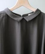 リサイクルコットン天竺　チビ衿プルオーバー