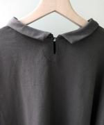 リサイクルコットン天竺　チビ衿プルオーバー