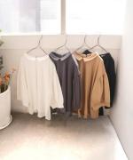 リサイクルコットン天竺　チビ衿プルオーバー