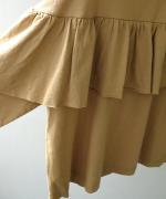 リサイクルコットン天竺　ラッフルプルオーバー