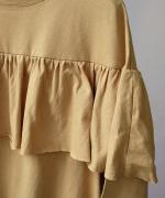 リサイクルコットン天竺　ラッフルプルオーバー