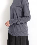 フェザリーコットン天竺　タートルネック長袖