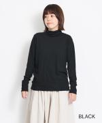フェザリーコットン天竺　タートルネック長袖