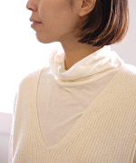 フェザリーコットン天竺　タートルネック長袖