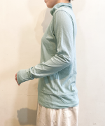 フェザリーコットン天竺　タートルネック長袖