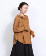 フォールシャーリング天竺 フリル衿プルオーバー