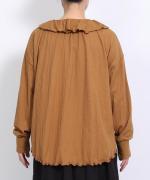 フォールシャーリング天竺 フリル衿プルオーバー