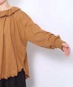 フォールシャーリング天竺 フリル衿プルオーバー