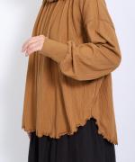 フォールシャーリング天竺 フリル衿プルオーバー