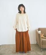 フォールシャーリング天竺 フリル衿プルオーバー