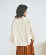 フォールシャーリング天竺 フリル衿プルオーバー