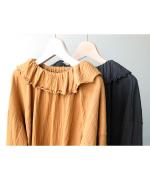 フォールシャーリング天竺 フリル衿プルオーバー