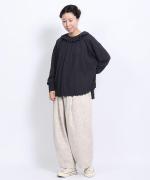 フォールシャーリング天竺 フリル衿プルオーバー