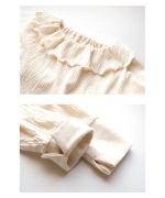 フォールシャーリング天竺 フリル衿プルオーバー