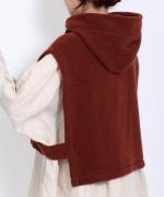 ウールアンゴラボア フードベスト