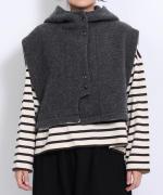 ウールアンゴラボア フードベスト