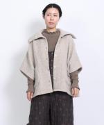 ウールアンゴラボア ポンチョジャケット