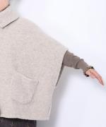 ウールアンゴラボア ポンチョジャケット