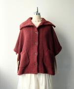 ウールアンゴラボア ポンチョジャケット