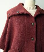 ウールアンゴラボア ポンチョジャケット