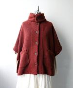 ウールアンゴラボア ポンチョジャケット