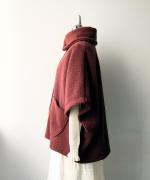 ウールアンゴラボア ポンチョジャケット