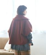 ウールアンゴラボア ポンチョジャケット