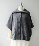 ウールアンゴラボア ポンチョジャケット