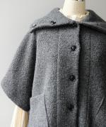 ウールアンゴラボア ポンチョジャケット