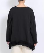 ミディアムコットン天竺 裾フリルプルオーバー