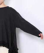 ミディアムコットン天竺 裾フリルプルオーバー