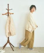 ミディアムコットン天竺 裾フリルプルオーバー