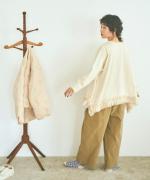 ミディアムコットン天竺 裾フリルプルオーバー