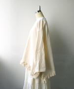 ミディアムコットン天竺 裾フリルプルオーバー