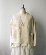 ミディアムコットン天竺 裾フリルプルオーバー