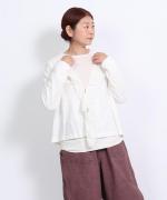 コットンベルギーリネン天竺×コットンヘンプガーゼ カーディガン