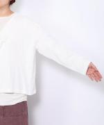 コットンベルギーリネン天竺×コットンヘンプガーゼ カーディガン