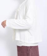 コットンベルギーリネン天竺×コットンヘンプガーゼ カーディガン