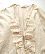 コットンベルギーリネン天竺×コットンヘンプガーゼ カーディガン