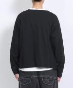 コットンベルギーリネン天竺×コットンヘンプガーゼ カーディガン