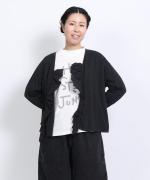 コットンベルギーリネン天竺×コットンヘンプガーゼ カーディガン