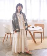 コットンベルギーリネン天竺×コットンヘンプガーゼ カーディガン