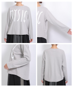 ラフィ天竺②　プリント長袖T