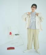 ラフィ天竺②　プリント長袖T