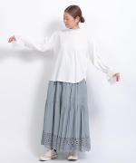 コットンチュール　フリルプルオーバー