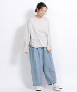 コットンチュール　フリルプルオーバー