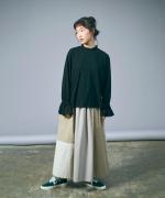 コットンチュール　フリルプルオーバー